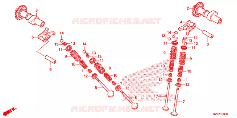ARBRE A CAMES - SOUPAPE Honda MOTO 250 CRF 2020  CRF250RLK