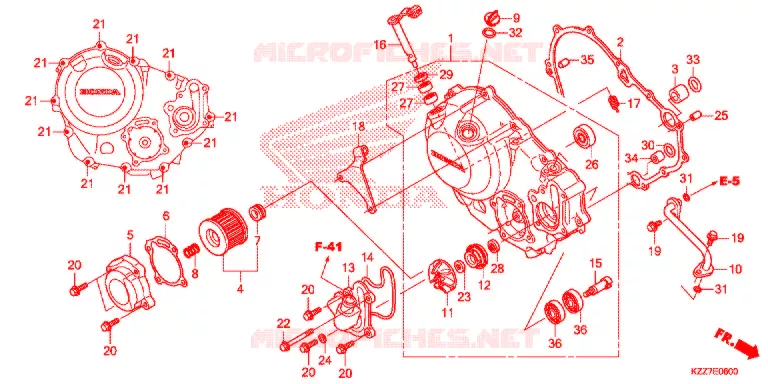 CARTER MOTEUR DROIT Honda MOTO 250 CRF 2020  CRF250RLK