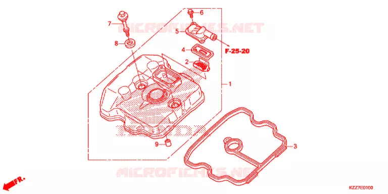COUVRE CULASSE Honda MOTO 250 CRF 2020  CRF250RLK