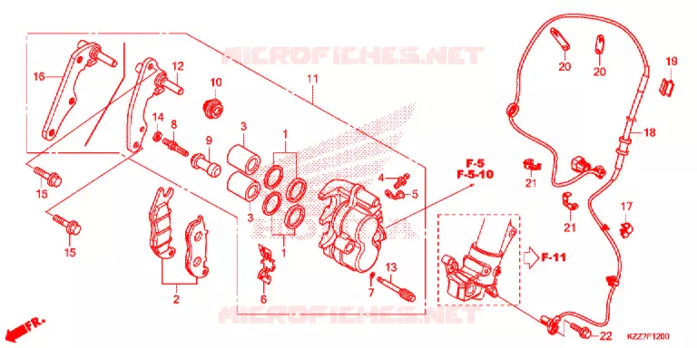 ETRIER DE FREIN AVANT Honda MOTO 250 CRF 2019  CRF250RLK