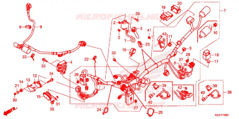 FAISCEAU DES FILS (CRF250RL/RLA) Honda MOTO 250 CRF 2021  CRF250RLK
