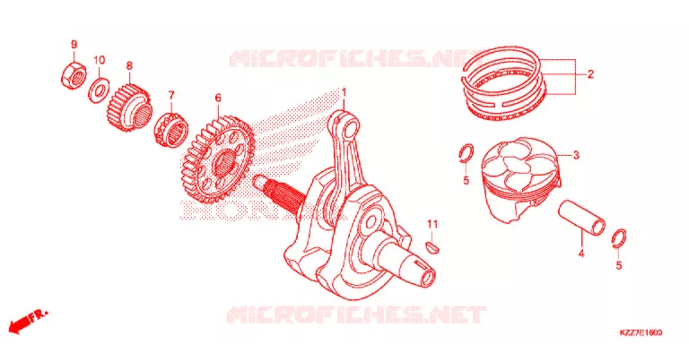 VILEBREQUIN - PISTON Honda MOTO 250 CRF 2019  CRF250RLK