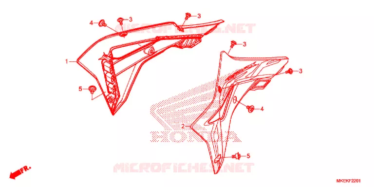 OUIES DE RADIATEUR (CRF450RX) Honda MOTO 450 CRF 2019  CRF450RXK