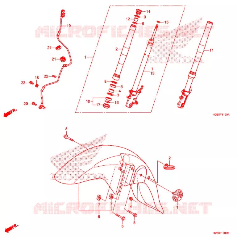 FOURCHE Honda MOTO 125 MSX 2020  MSX125L