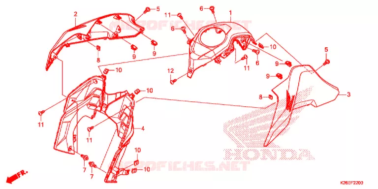 OUIES DE RADIATEUR Honda MOTO 125 MSX 2020  MSX125L