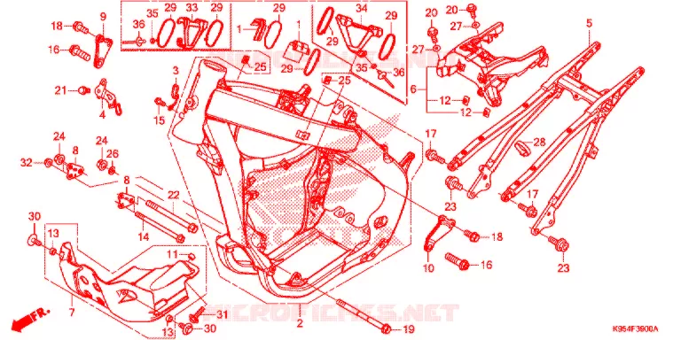 CADRE Honda MOTO 250 CRF 2020  CRF250RL