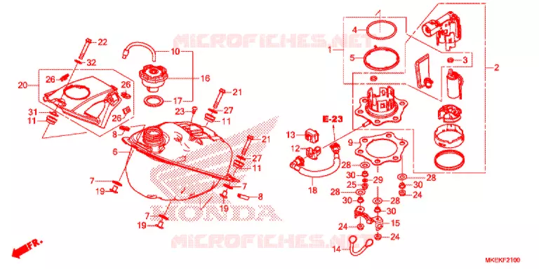 RESERVOIR A CARBURANT (CRF450R/RWE) Honda MOTO 450 CRF 2020  CRF450RL