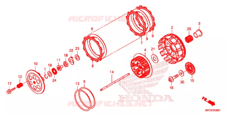 EMBRAYAGE Honda MOTO 450 CRF 2020  CRF450RL