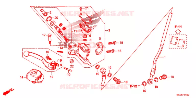 MAITRE CYLINDRE DE FREIN AVANT Honda MOTO 450 CRF 2020  CRF450RL