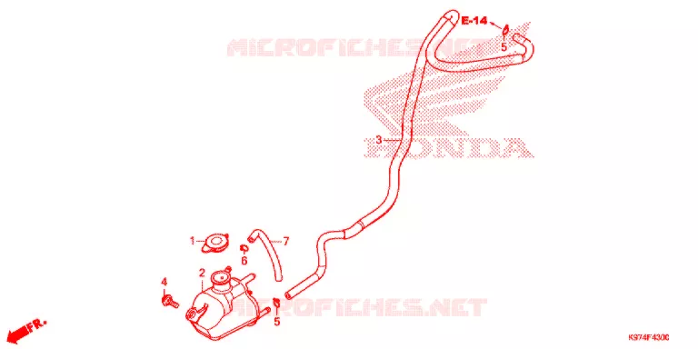 VASE D'EXPANSION Honda SCOOTER 150 PCX 2019  WW150AK_A