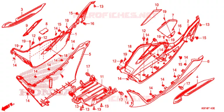 MARCHE PIEDS Honda SCOOTER 150 PCX 2019  WW150K_A