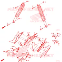 AMORTISSEUR AVANT pour Honda PIONEER 700 M2 DELUXE 2020