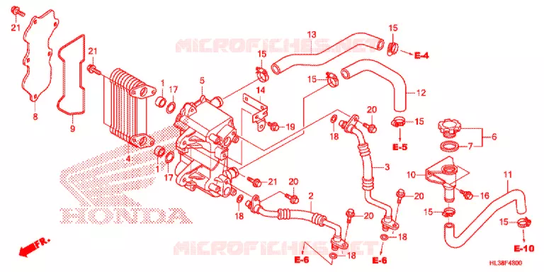 RADIATEUR D'HUILE Honda ATV 700 PIONEER 2020  SXS700M2DL