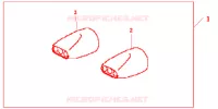 EMBOUT D'ECHAPPEMENT OVAL pour Honda GL 1800 GOLD WING NAVI AIRBAG 2008