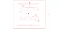 CACHES LATERAUX MARCHE PIEDS PASSAGER CHROME pour Honda GL 1800 GOLD WING 2008