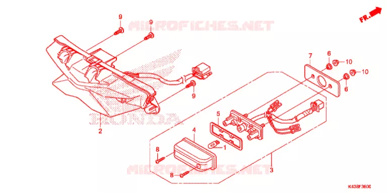 FEU ARRIERE Honda MOTO 160 HORNET 2016  CBF160MG