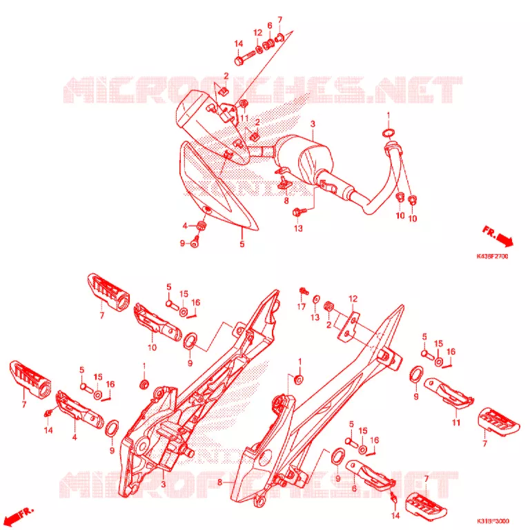 SILENCIEUX D'ECHAPPEMENT Honda MOTO 160 HORNET 2017  CBF160MG