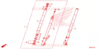 FOURCHE pour Honda ZOOMER 110 X 2016