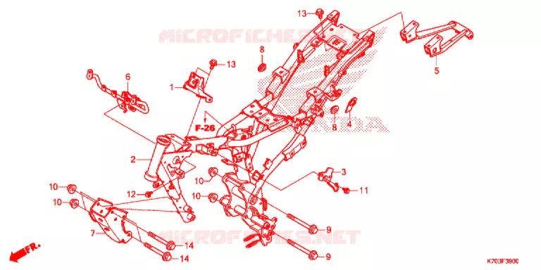 CADRE Honda MOTO 190 CB 2016  CBF190WHG