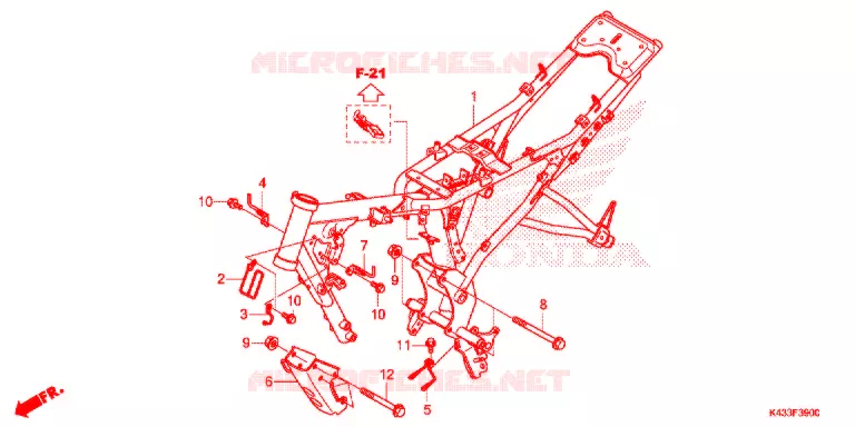 CADRE Honda MOTO 160 CBF 2017  CBF160MH