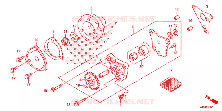 POMPE A HUILE Honda MOTO 110 CD 2017  CB110C2H