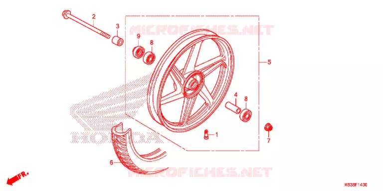 ROUE AVANT Honda MOTO 110 CD 2017  CB110C2H