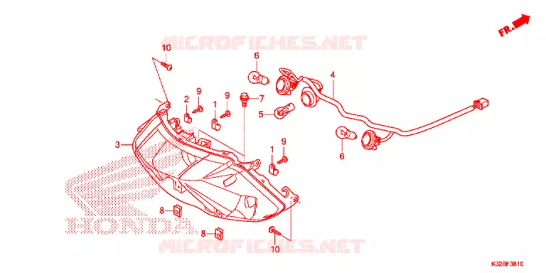 FEUX ARRIERE Honda SCOOTER 110 ACTIVA 2017  SCV110HF