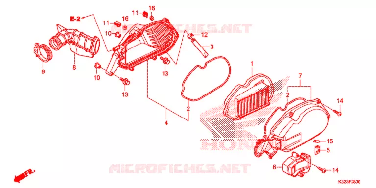 FILTRE A AIR Honda SCOOTER 110 ACTIVA 2016  SCV110HF