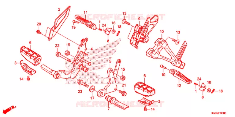 REPOSE PIED Honda MOTO 150 RS 2018  FS150FJ