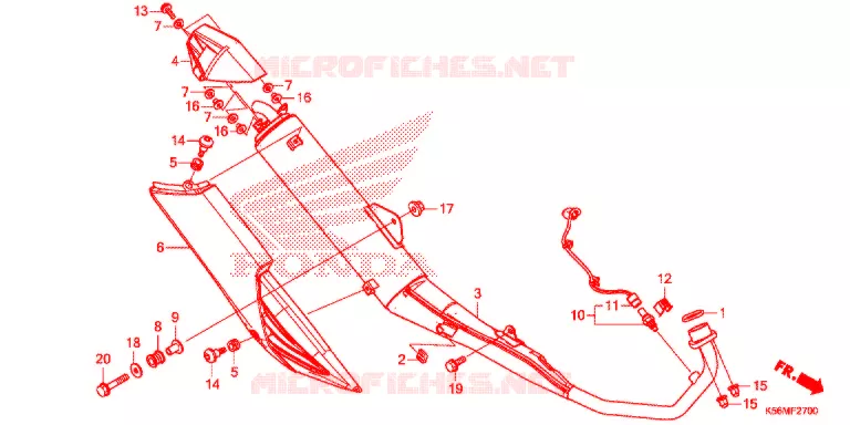 SILENCIEUX D'ECHAPPEMENT Honda MOTO 150 RS 2018  FS150FJ