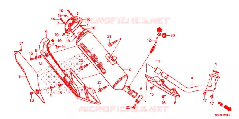 SILENCIEUX D'ECHAPPEMENT Honda SCOOTER 300 FORZA 2019  NSS300AJ