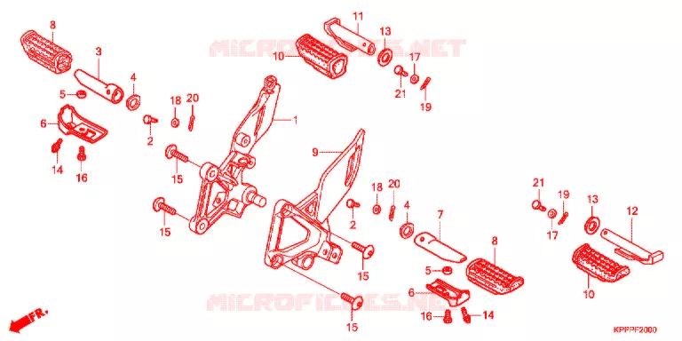 REPOSE PIED Honda MOTO 150 CBR 2017  CBR150RH_TH