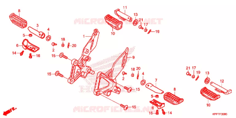 REPOSE PIED Honda MOTO 150 CBR 2017  CBR150RH_TH
