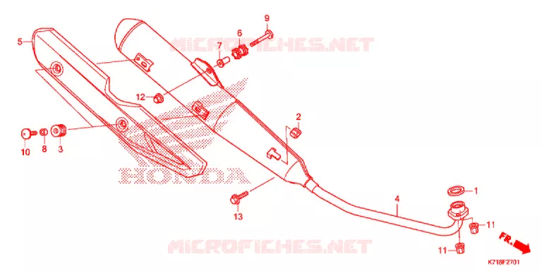 SILENCIEUX D'ECHAPPEMENT (2) Honda MOTO 110 WAVE 2018  AFS110MCSJ