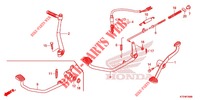 PEDALE pour Honda WAVE 125, Front disk, Rear brake drum 2019