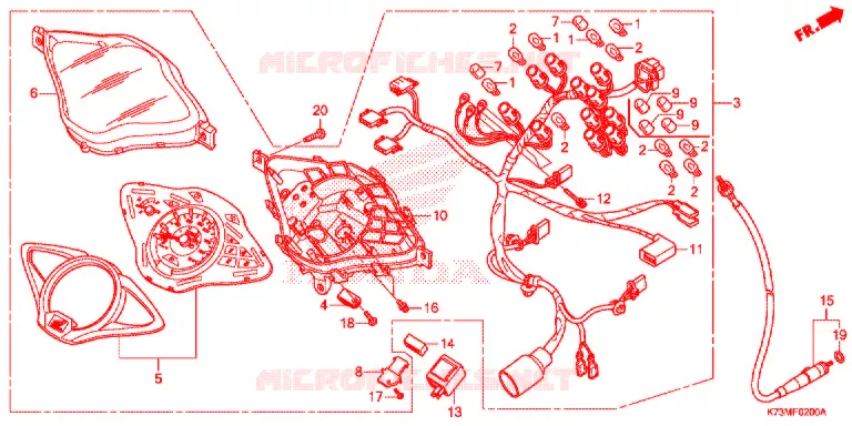 COMPTEUR Honda MOTO 125 WAVE 2018  AFS125MCSK