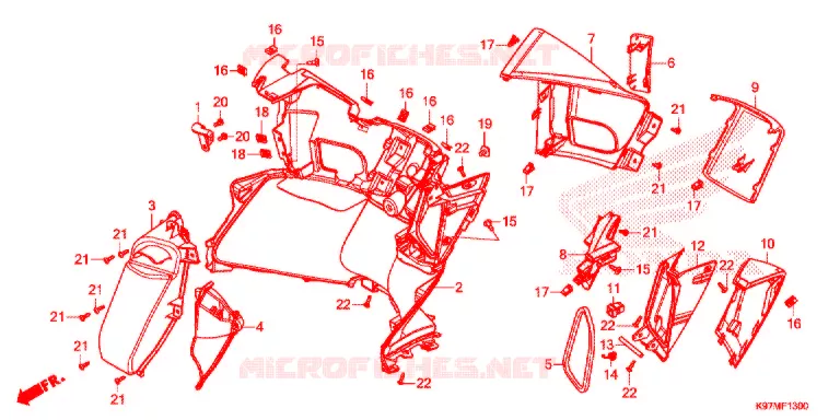 PROTEGE JAMBES Honda SCOOTER 150 PCX 2018  WW150HVJ