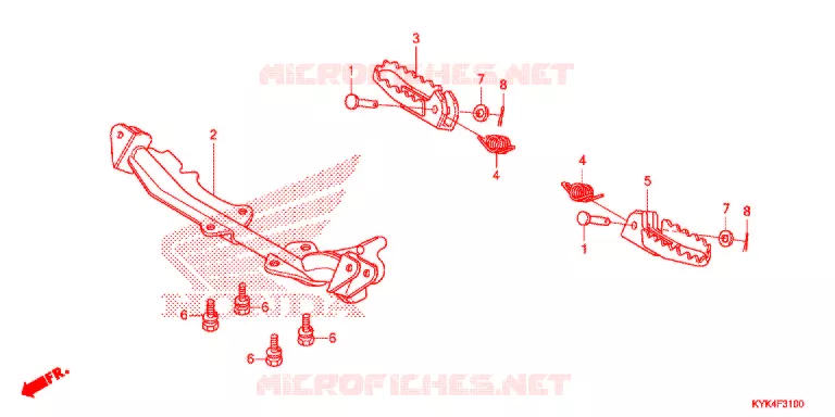REPOSE PIED Honda MOTO 110 CRF 2020  CRF110FL