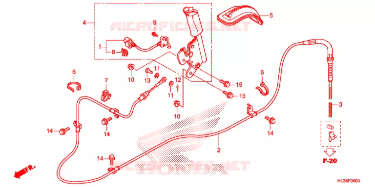 FREIN DE STATIONNEMENT Honda ATV 700 PIONEER 2020  SXS700M2DL