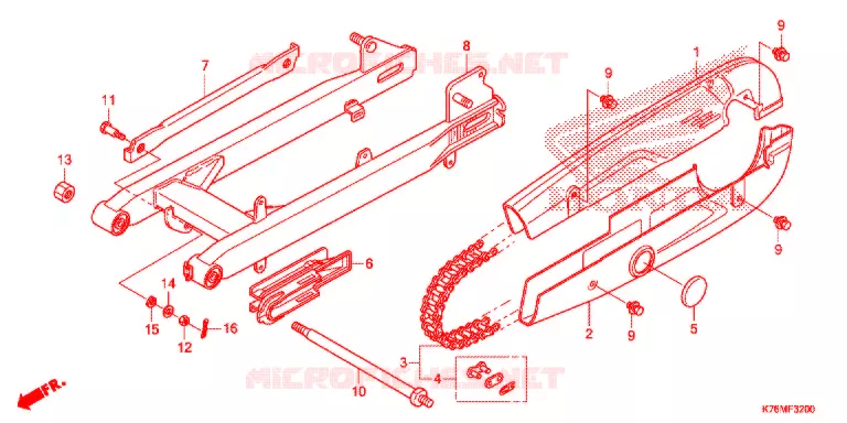 BRAS OSCILLANT Honda MOTO 110 EX5 2018  NBC110MCDK