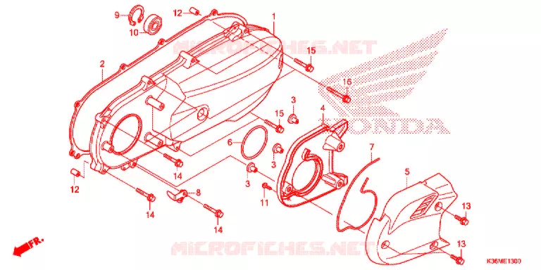 COUVERCLE GAUCHE Honda SCOOTER 150 PCX 2016  WW150F
