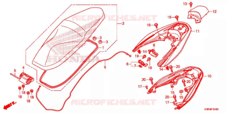 SELLE Honda SCOOTER 150 PCX 2016  WW150F