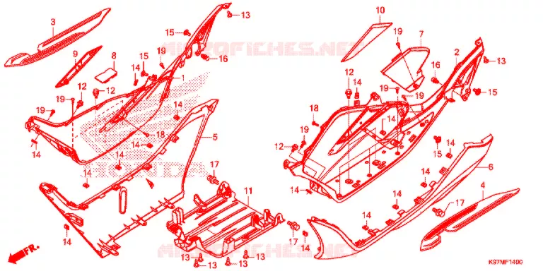 MARCHE PIEDS Honda SCOOTER 150 PCX 2019  WW150J