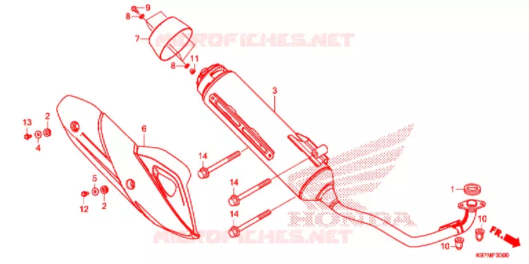SILENCIEUX D'ECHAPPEMENT Honda SCOOTER 150 PCX 2020  WW150_20