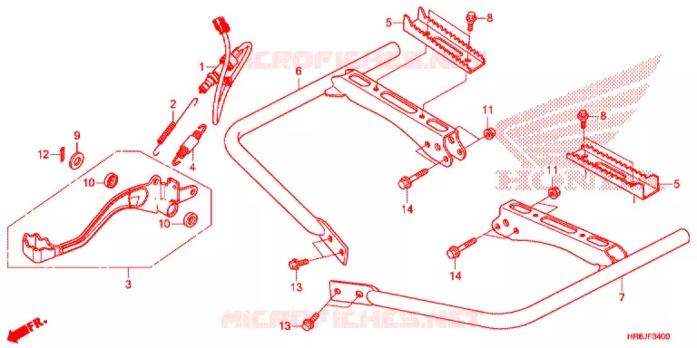 PEDALE - REPOSE PIED Honda ATV 520 FOURTRAX 2020  TRX520FA6L