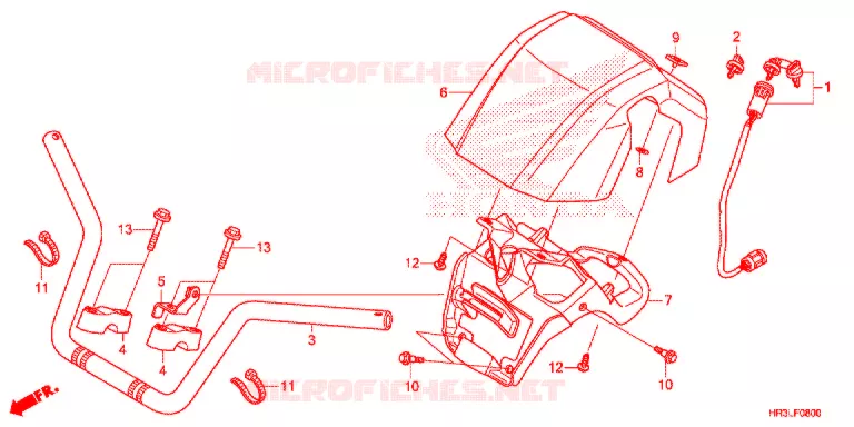 GUIDON Honda ATV 420 FOURTRAX 2020  TRX420FM2L
